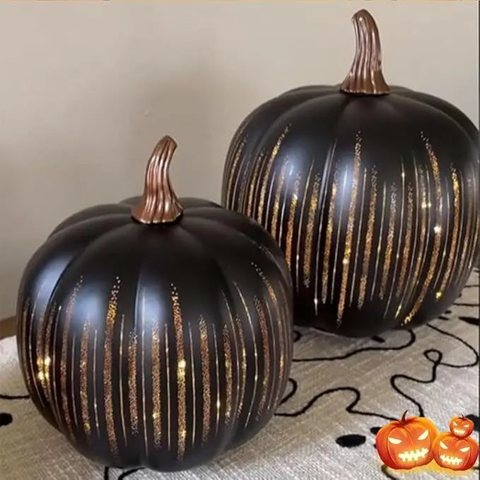 Glowing Pumpkins with Starlight – Decorative Autumn Accent with Timer