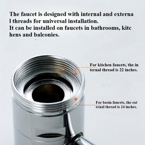 1440° Faucet Extension with 2 Spray Modes