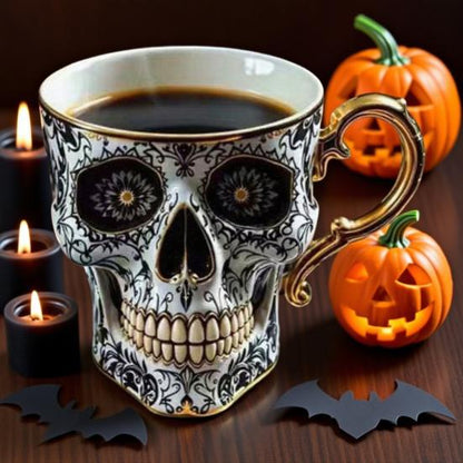 Skull Design Coffee Mug — Mystical Eye-Catcher for Table & Display Cabinet