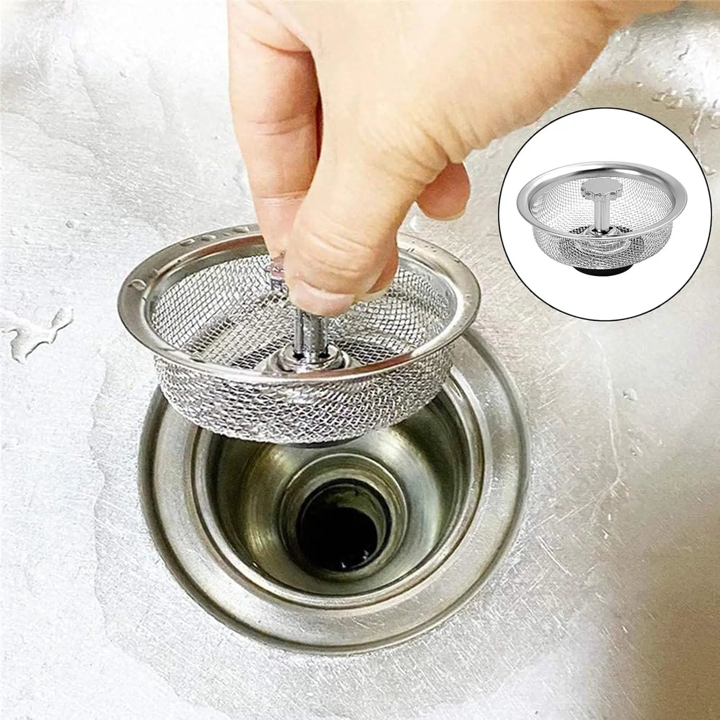 Abflusssieb für Spüle — Verhindert teure & unangenehme Rohrreinigung 2er Set Mivoza Deutschland