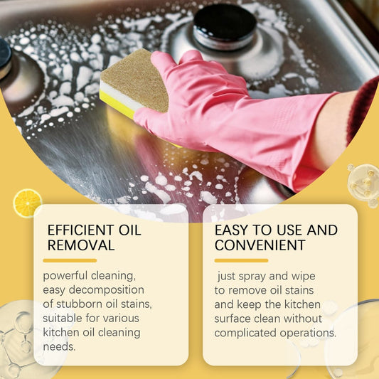 Non-toxic kitchen degreaser for streak-free cleanliness