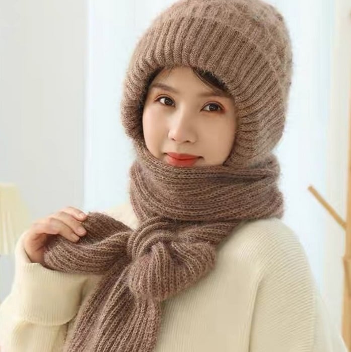 🎄 - Winter Versatile Knitted Hooded Scarf for Women Mivoza Deutschland