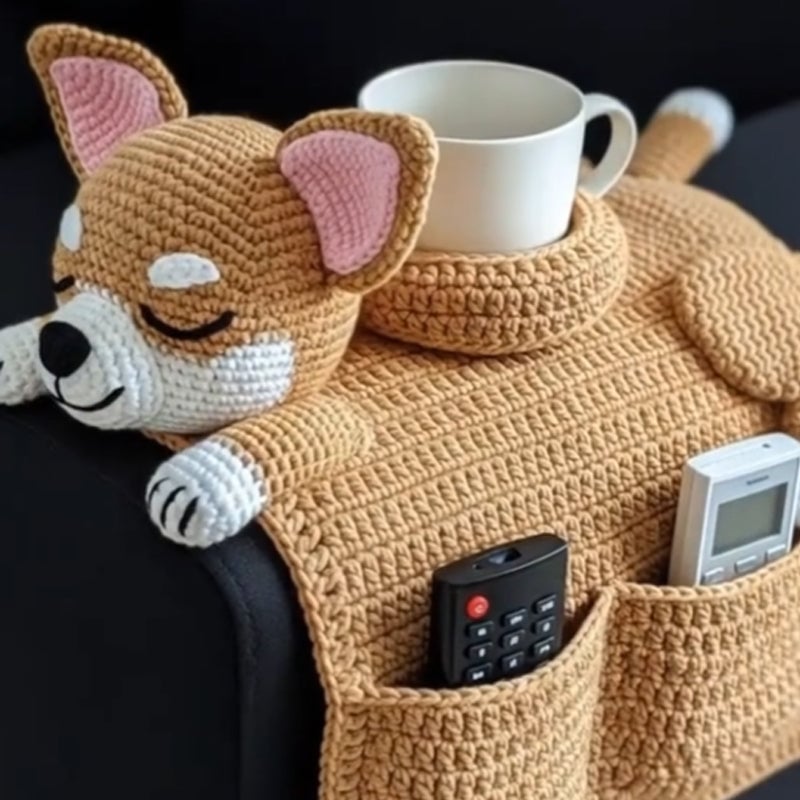 Handmade Crochet Dog Sofa Organizer Mivoza Deutschland