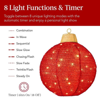 Pop-Up LED Decorative Ball — Enjoy Dynamic Light Show with 8 Modes