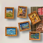 Van Gogh Refrigerator Magnets with 3D Art Details