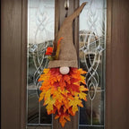 Fall Gnome Door Hanger – Cozy Maple Leaf Front Door Decor