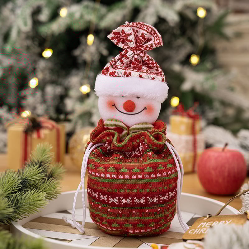 Knitted Dolls Christmas Bag — Sweet & Special Gift Idea