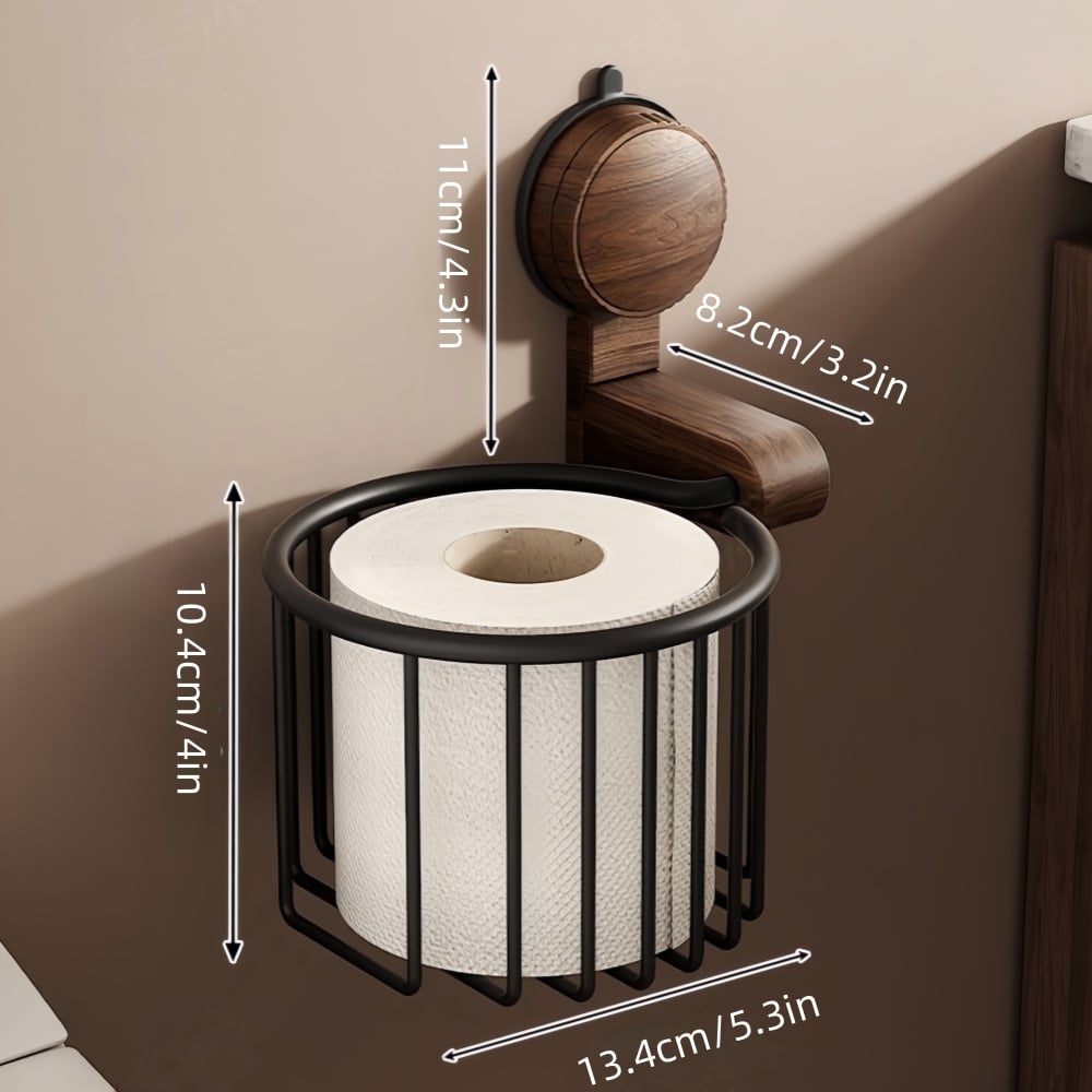 Suction Cup Walnut Paper Towel Holder Mivoza Deutschland