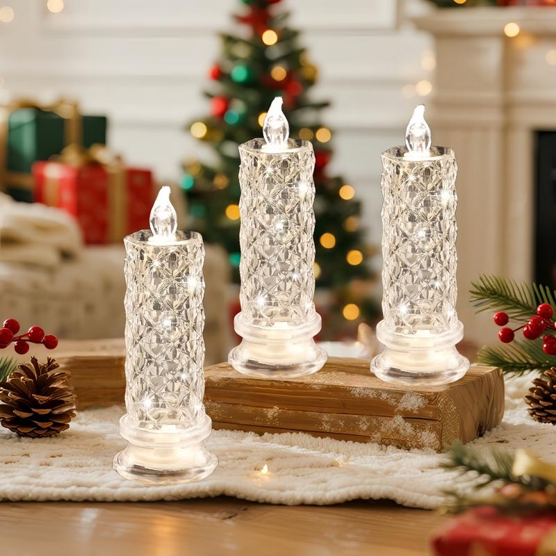 LED Crystal Candle Lights — Sparkling & Romantic Table Lighting Set of 4