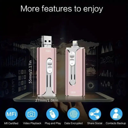 Multifunctional USB Stick for iPhone, Android & PC Backup