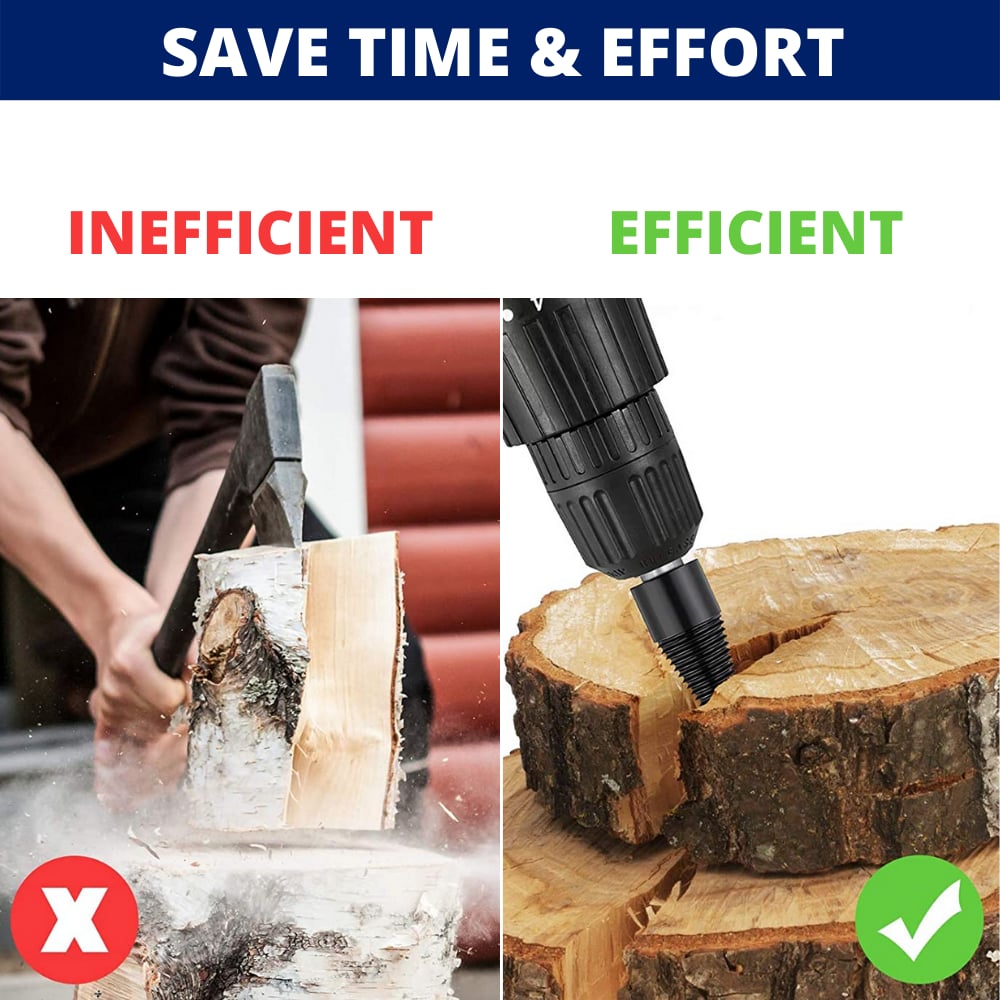 Drill Wood Splitter — Effortless Firewood Splitting Without Effort