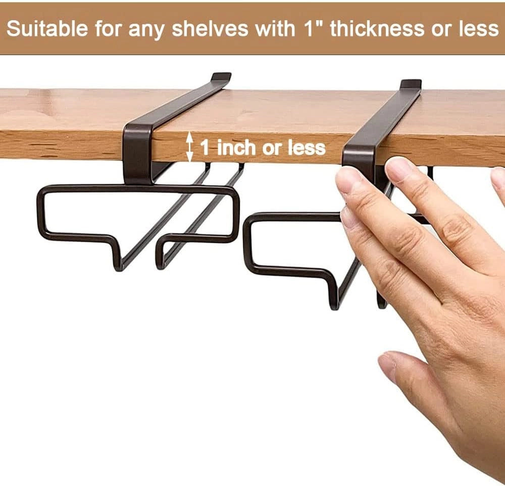 Wine Rack for Under-Cabinet Mounting — Space-Saving Glass Holder with Easy Installation