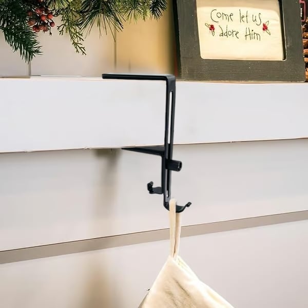 2-in-1 Decorative Fireplace Hook — Practical for Stockings & Holiday Decorations, Set of 2