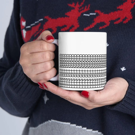 Ceramic Coffee Mug – Hidden Funny Message with Ergonomic Handle