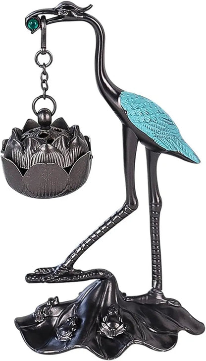 Lotus Crane Decoration & Aroma Diffuser – For Relaxed Senses & Warm Ambience