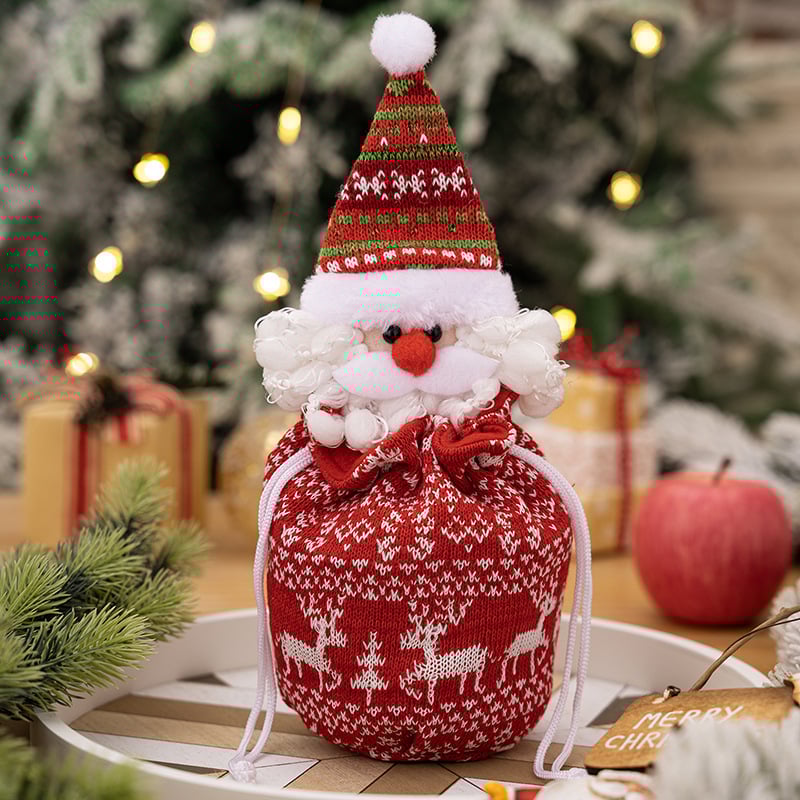 Knitted Dolls Christmas Bag — Sweet & Special Gift Idea