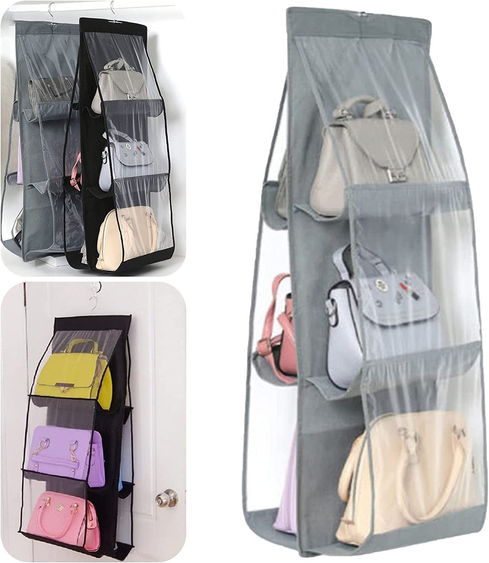 Double-sided Hanging Storage Bag – Six-layer Organizer for Handbags