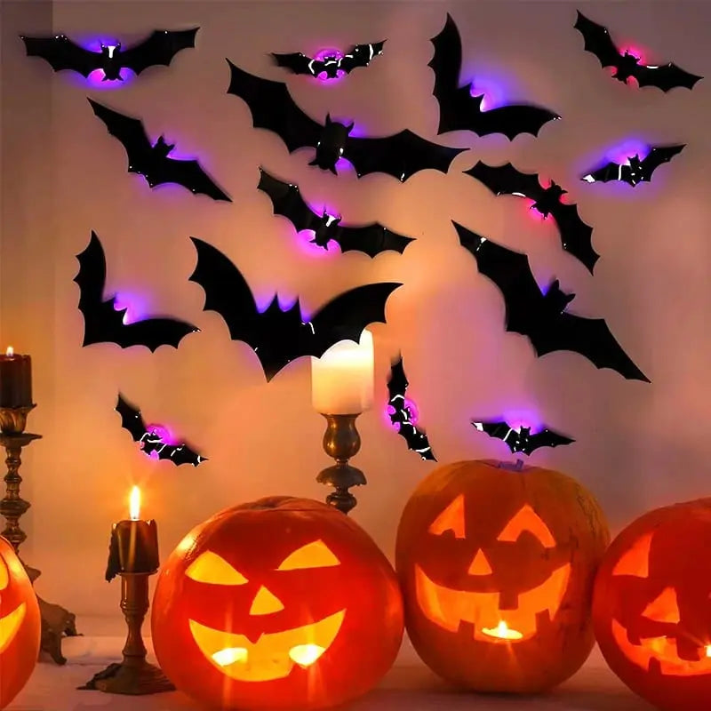 Buy 12 Get 12 Free | Flying Nightshade Bats™ — Customize Spooky Glowing Decor