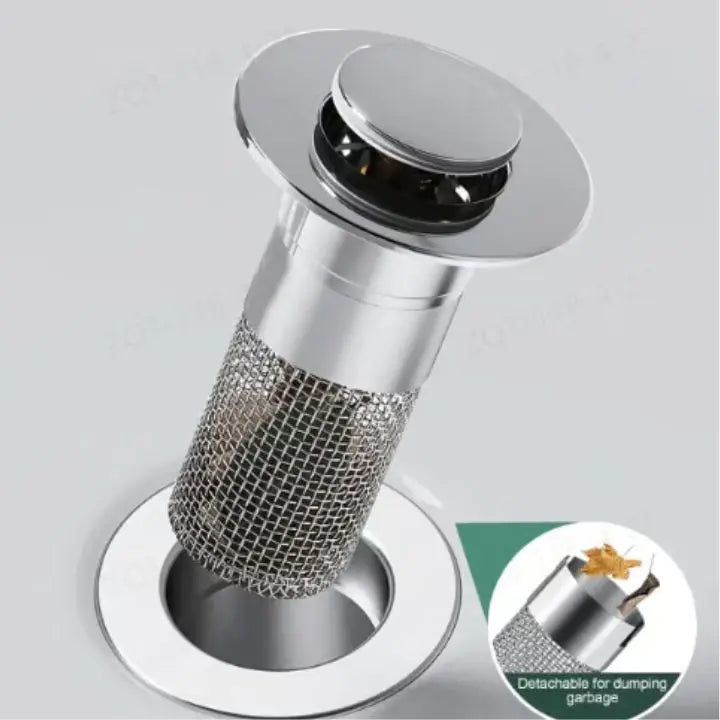Abflusssieb gegen Verstopfung mit Aufklappfunktion