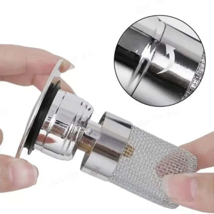 Abflusssieb gegen Verstopfung mit Aufklappfunktion