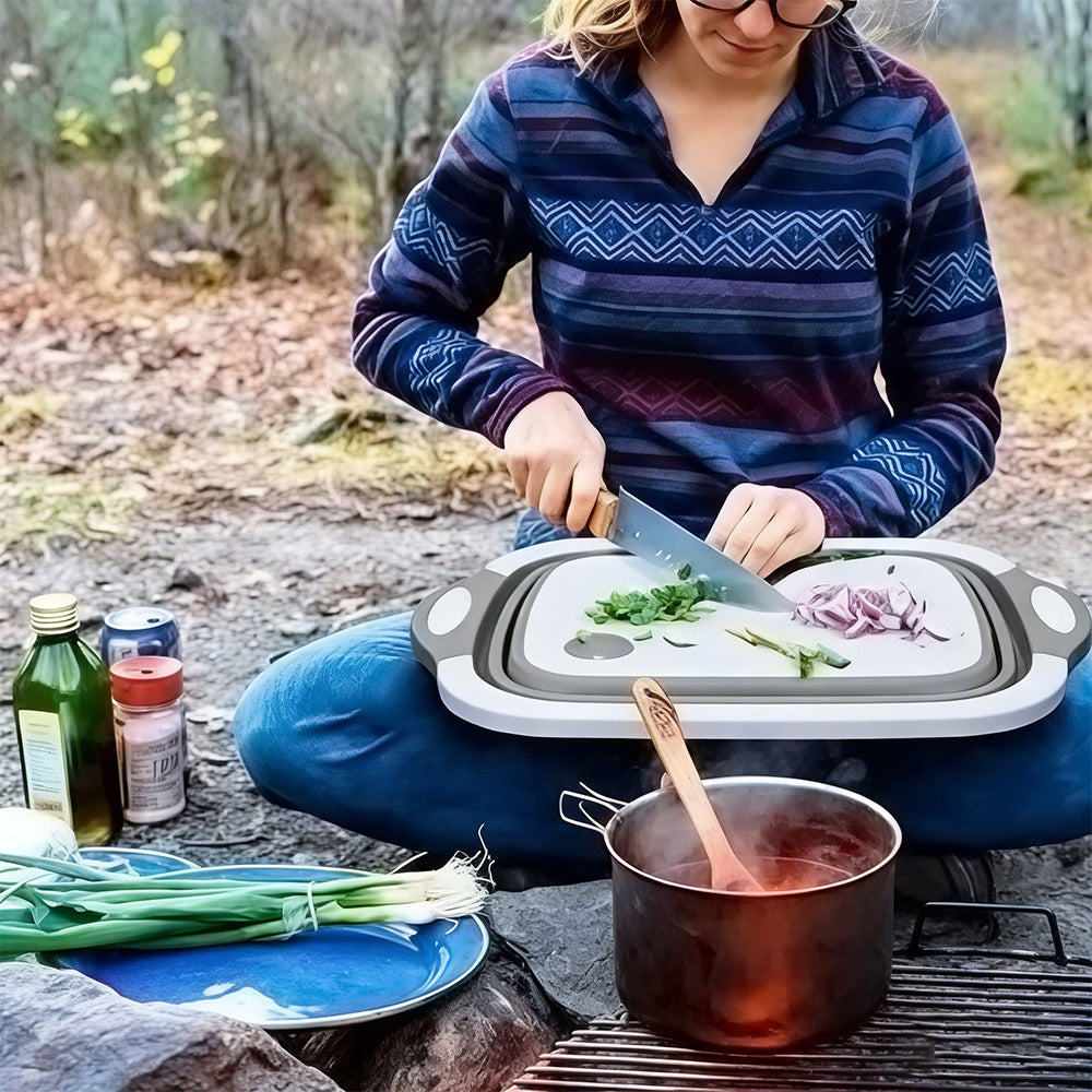 Foldable Washing Bowl with Drain Plug – Space-Saving