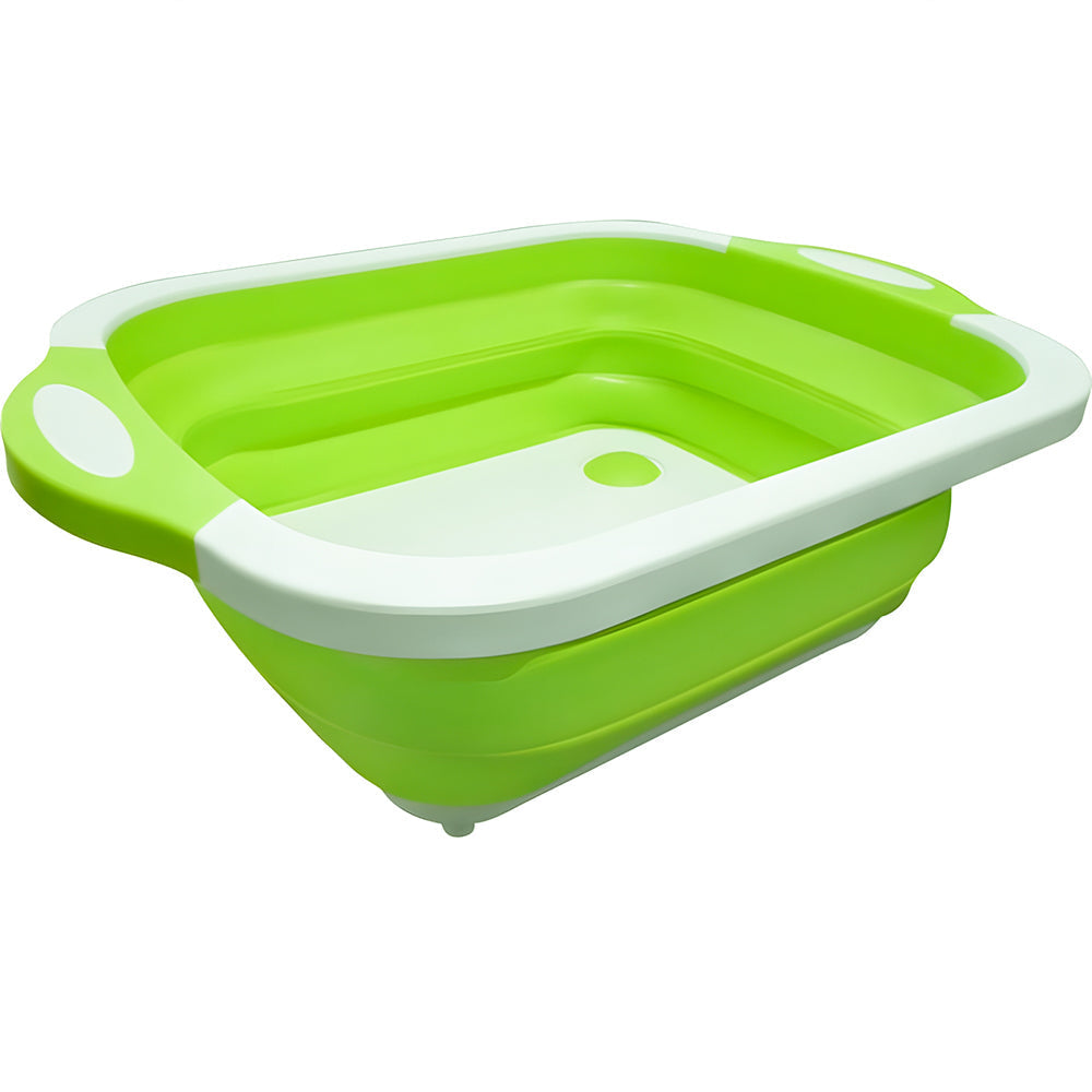 Foldable Washing Bowl with Drain Plug – Space-Saving