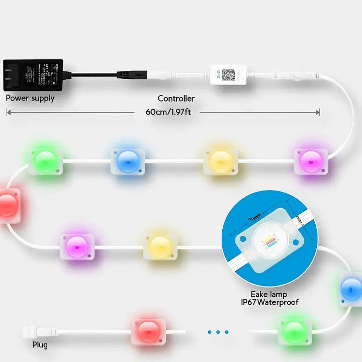 LED RGBIC Outdoor Wall Light