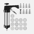 Stainless Steel Cookie Press – Easy One-Hand Baking