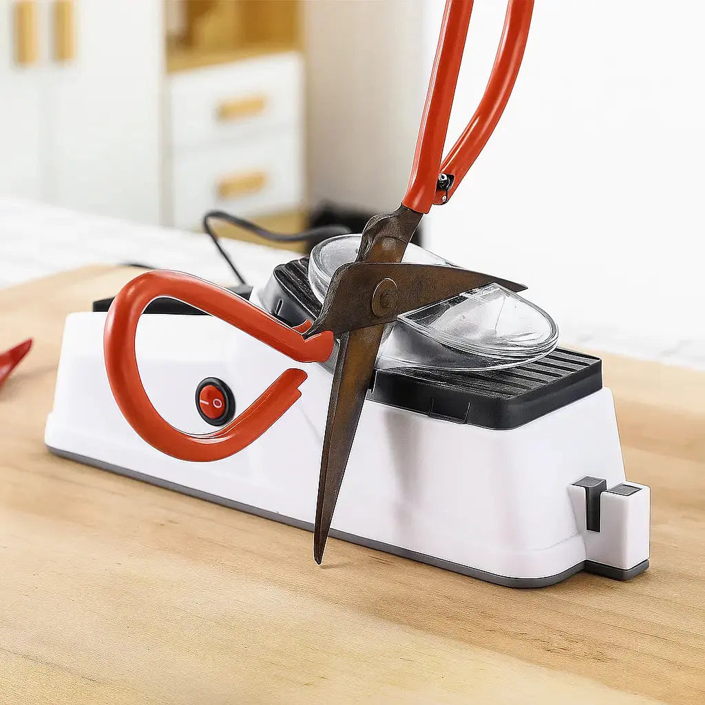 Elektrischer Messerschärfer — Rasiermesserscharfe Klingen in Sekunden