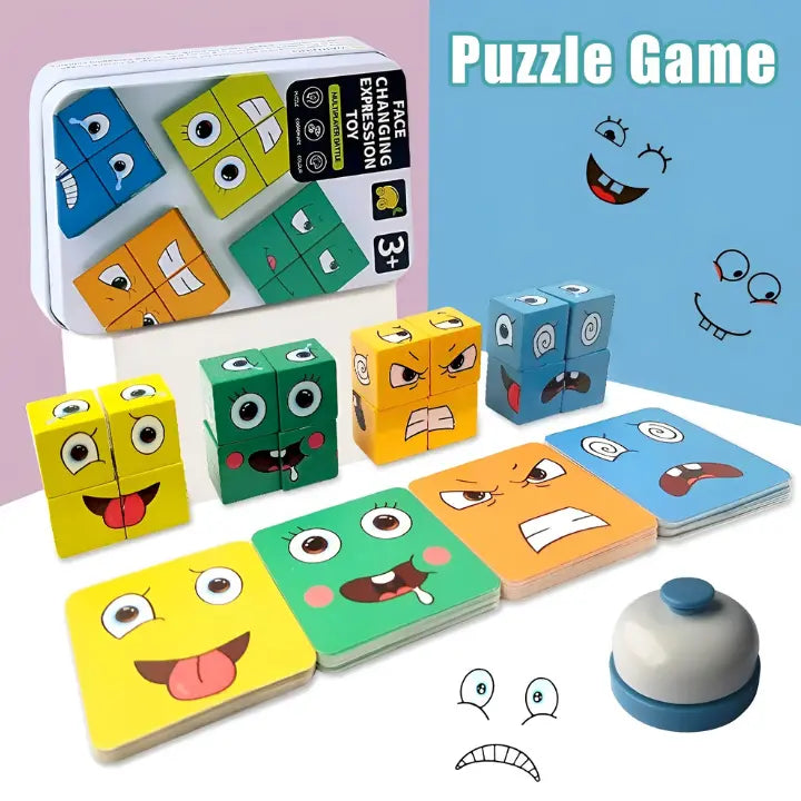 Emoji blocks wooden learning set Mivoza Germany