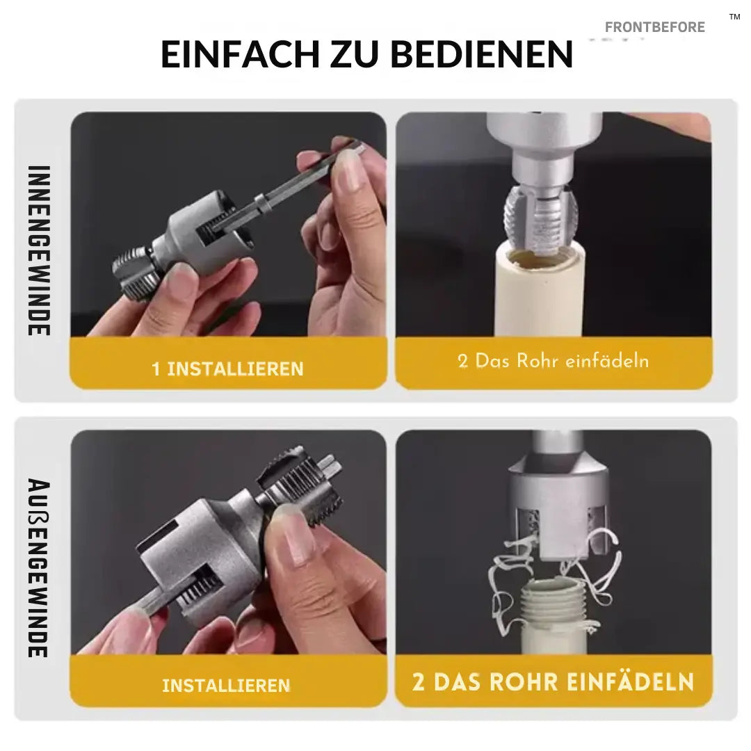 Gewindeschneider-Satz – Für beschädigte Rohre und neue Verbindungen