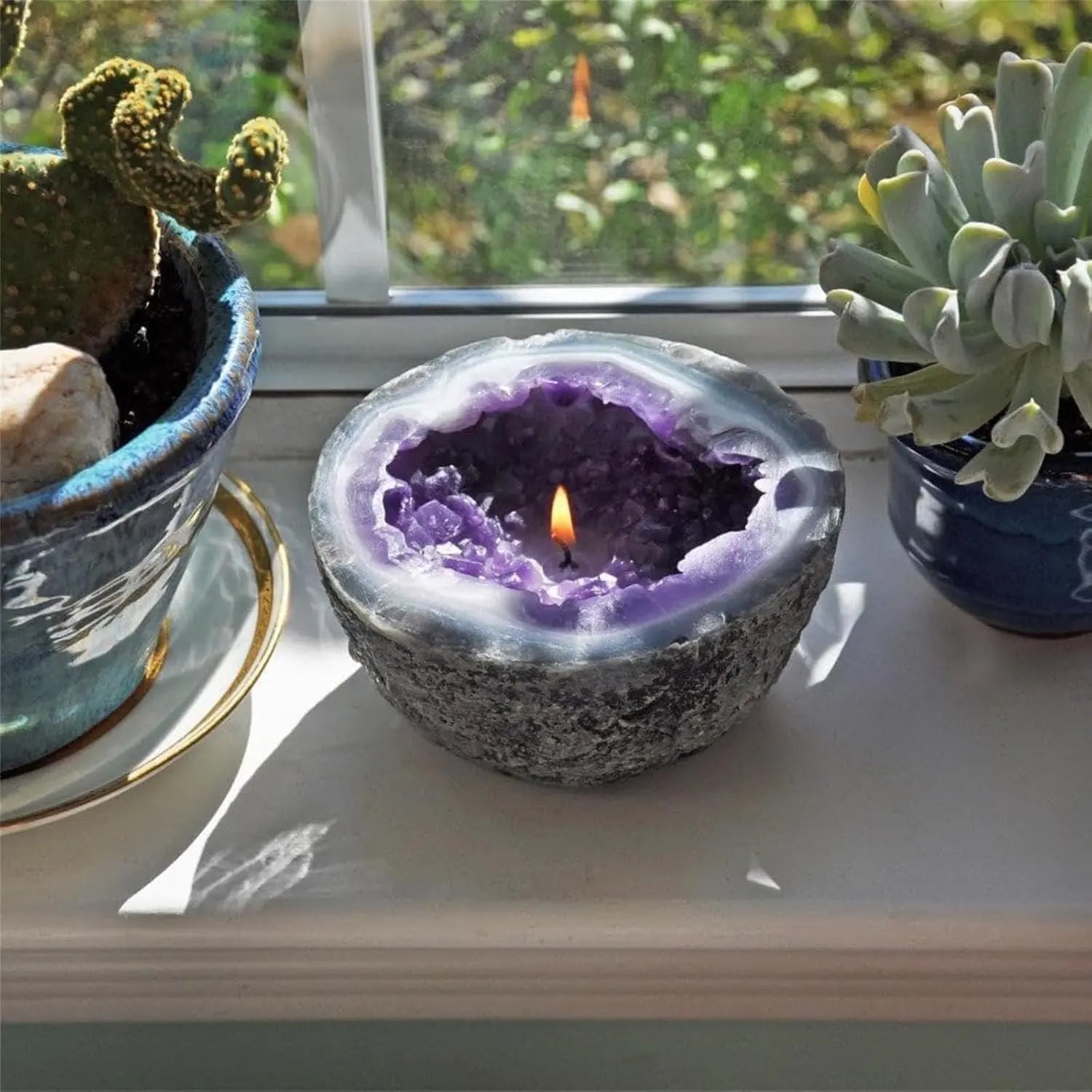 Heilende Kraft Kristallkerze für Entspannung und positive Energie