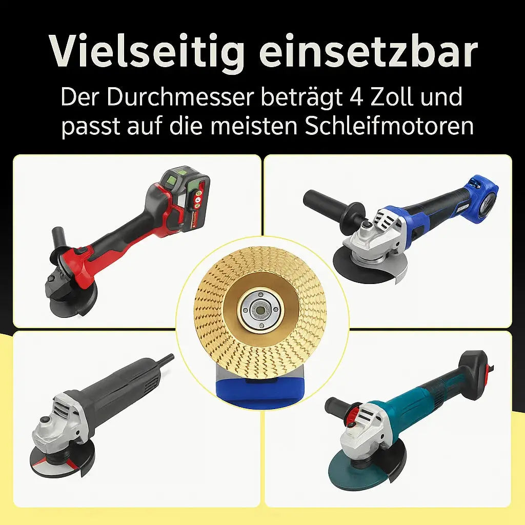 Holzschnitzscheiben-Satz für Winkelschleifer – Sauberes Formen ohne Kraftverlust