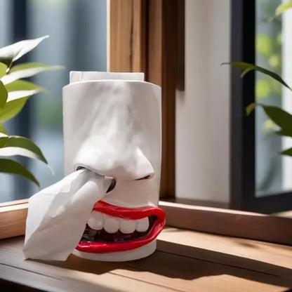 Ceramic Tissue Holder with Funny Design