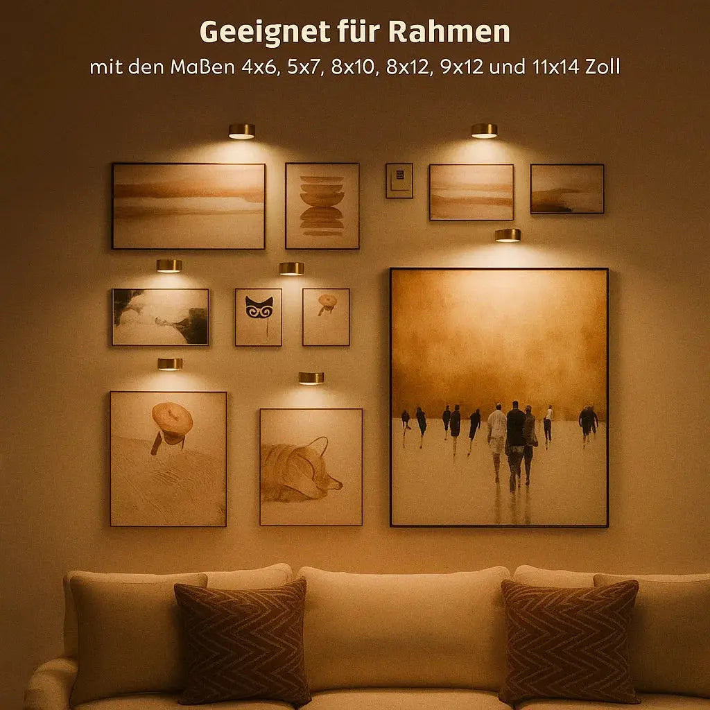 Kabellose LED-Bilderleuchte – Galerieleuchte ohne Bohren