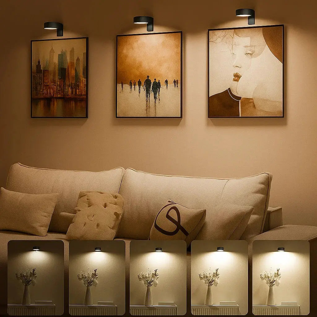 Kabellose LED-Bilderleuchte – Galerieleuchte ohne Bohren