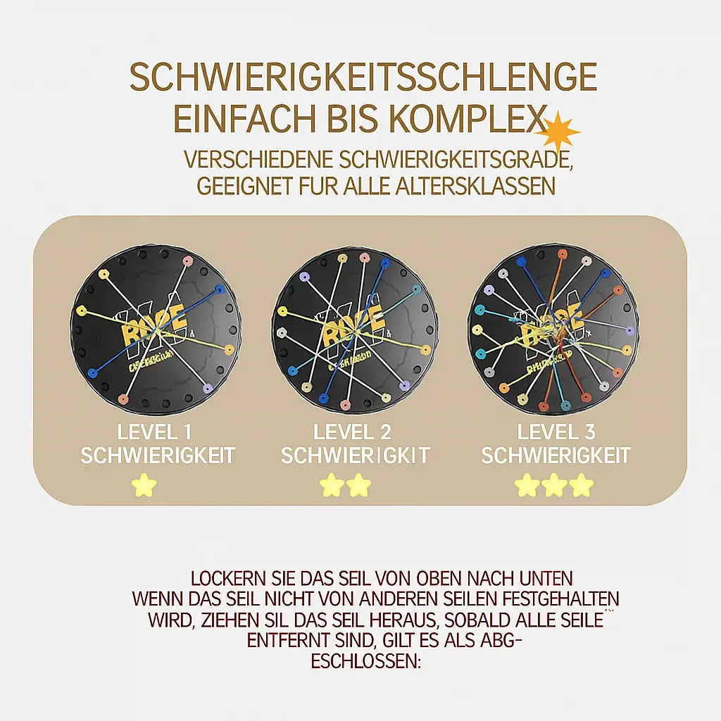 Logik-Seilspiel – Fördert Konzentration & Geschick für Jung & Alt