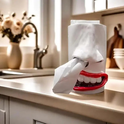 Ceramic Tissue Holder with Funny Design