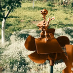 Metall-Windmühle „Rockband“ – Lebendige Gartenschmuck mit Charakter