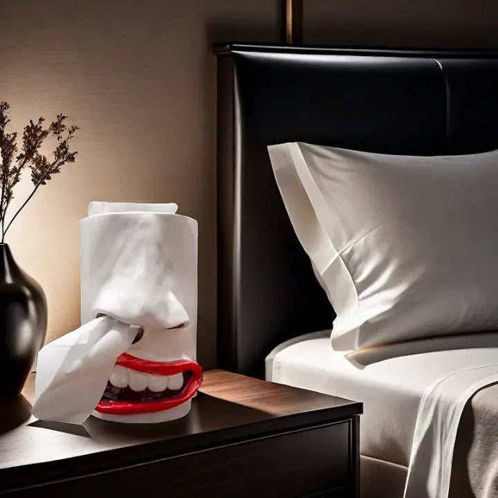 Ceramic Tissue Holder with Funny Design