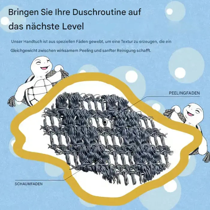 Peeling-Duschtuch mit Silberionen – Sanfte Tiefenreinigung