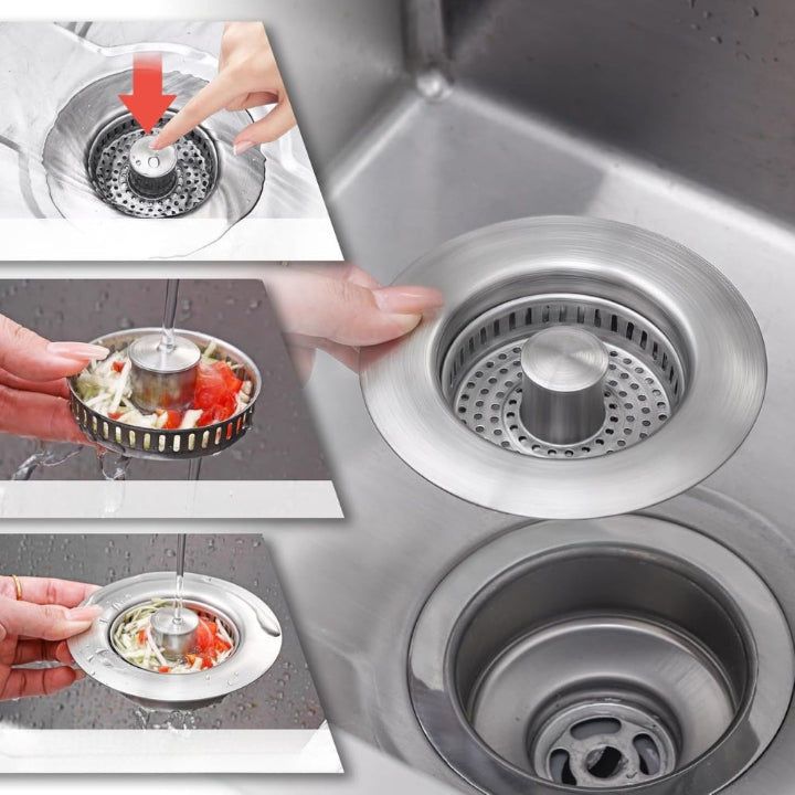Sink Protector & Strainer — Efficient Against Backflow & Dirt Particles