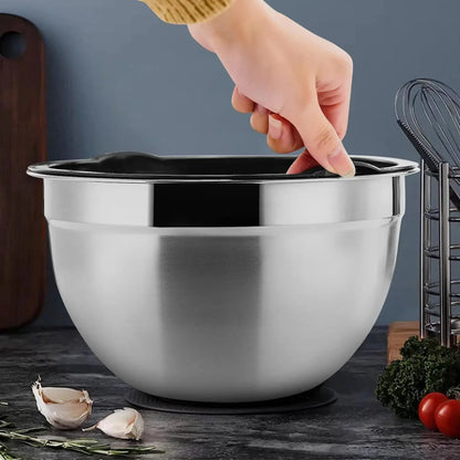 5-Piece Stainless Steel Mixing Bowls with Lids