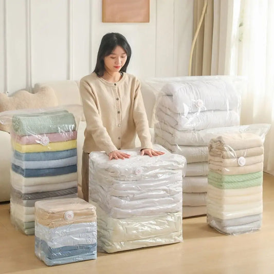 Reusable Vacuum Bag — No Pump Required, Simply Compress