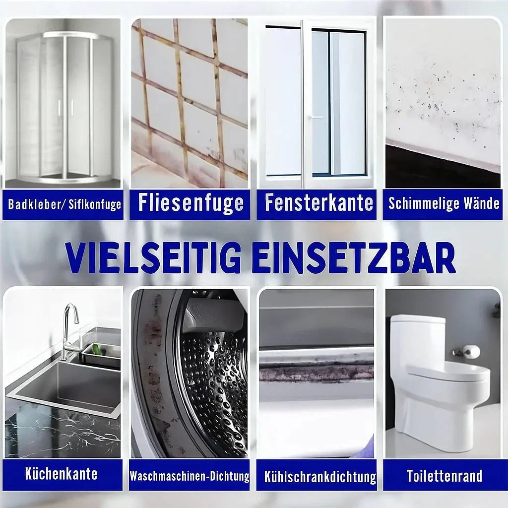 Schnell wirkendes Gel zur Entfernung von Schimmel und Flecken mit Bürste