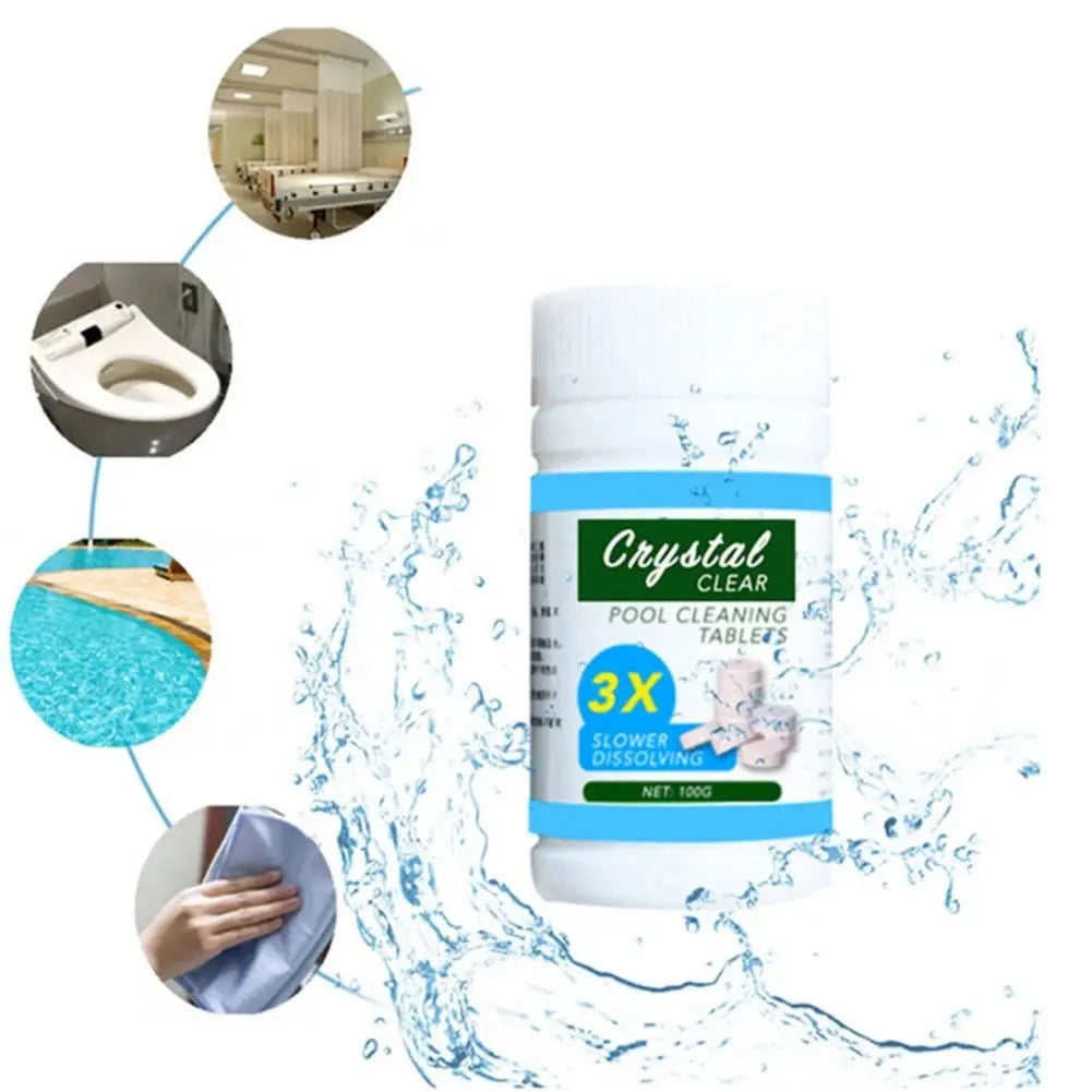 Fast-dissolving cleaning tablets for garden pools