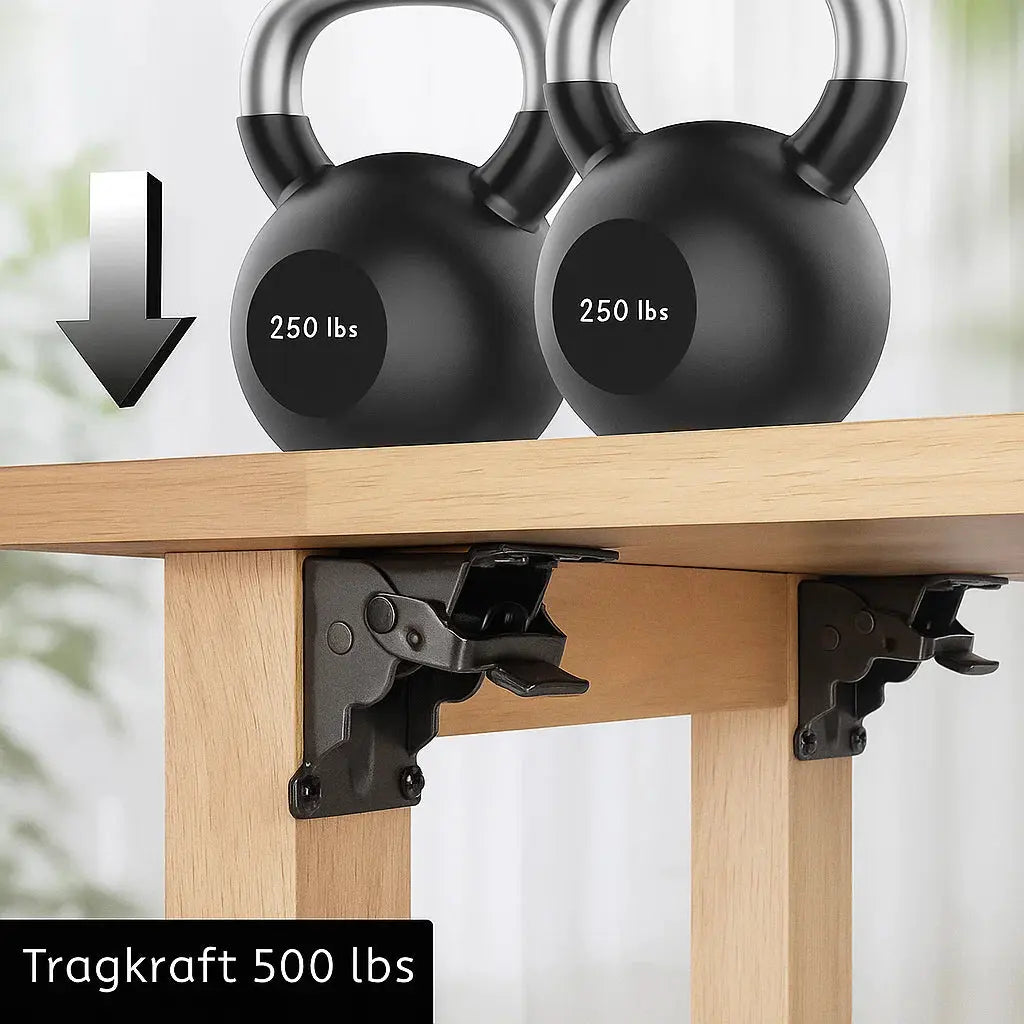 Klappbare Tischfüße - Verwandeln Sie jeden Tisch in ein platzsparendes Wunder (90° Automatische Verriegelung)