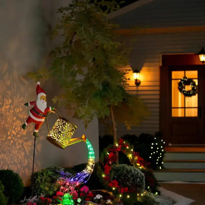Solar Santa Watering Can – Festive Garden Light