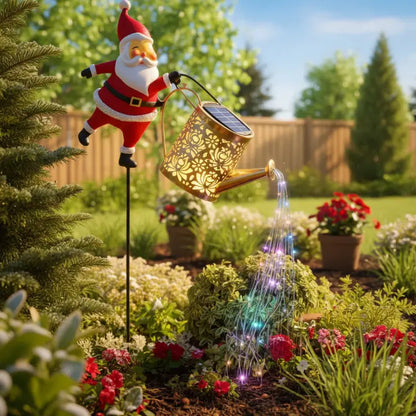 Solar Santa Watering Can – Festive Garden Light