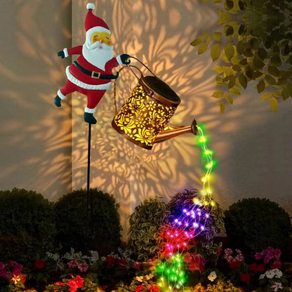 Solar Santa Watering Can – Festive Garden Light